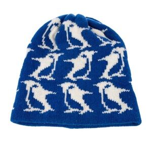 Moncler Blue and White Penguin Pattern Beanie